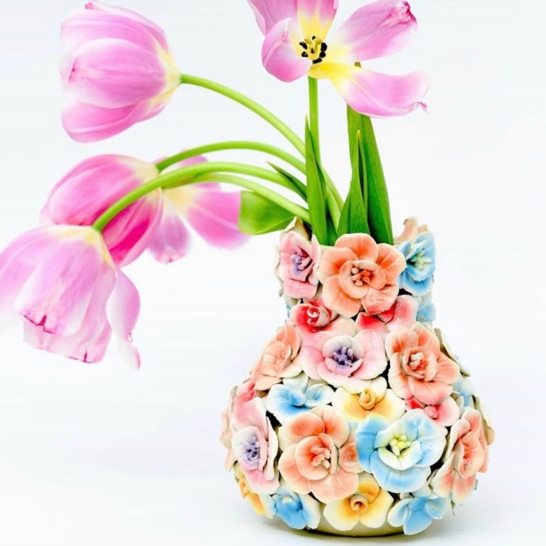 Vase | bunte "Blumen"