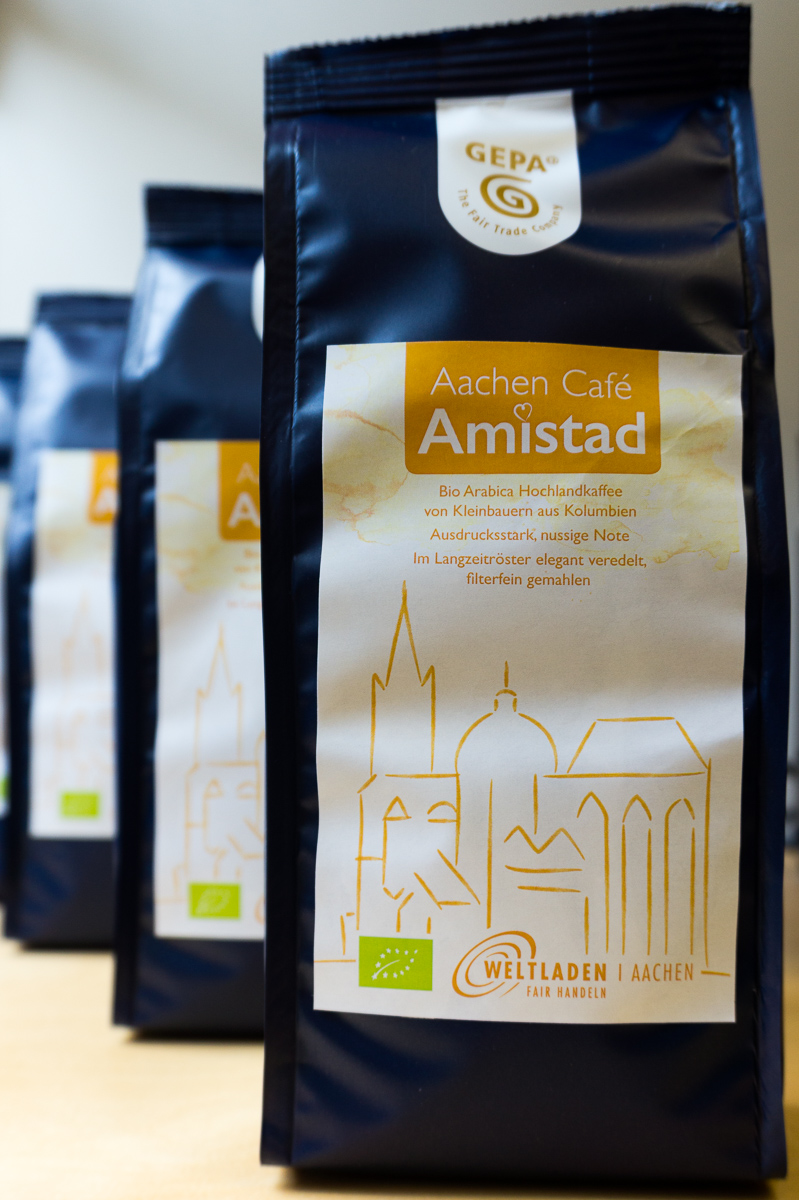Aachen Café Amistad, Bio Kaffee Café Kolumbien PUR, gemahlen, 250 g